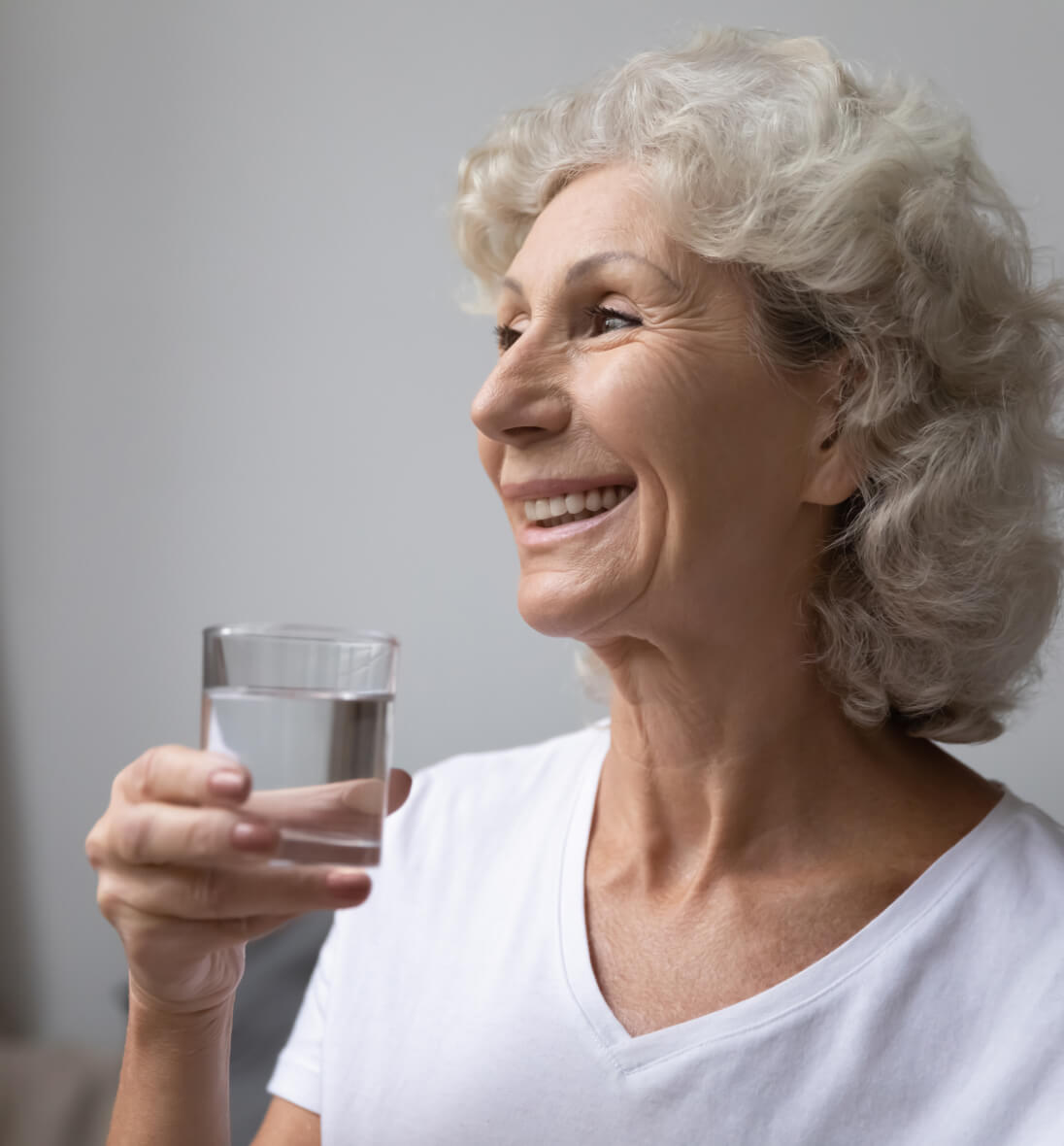 happy senior woman