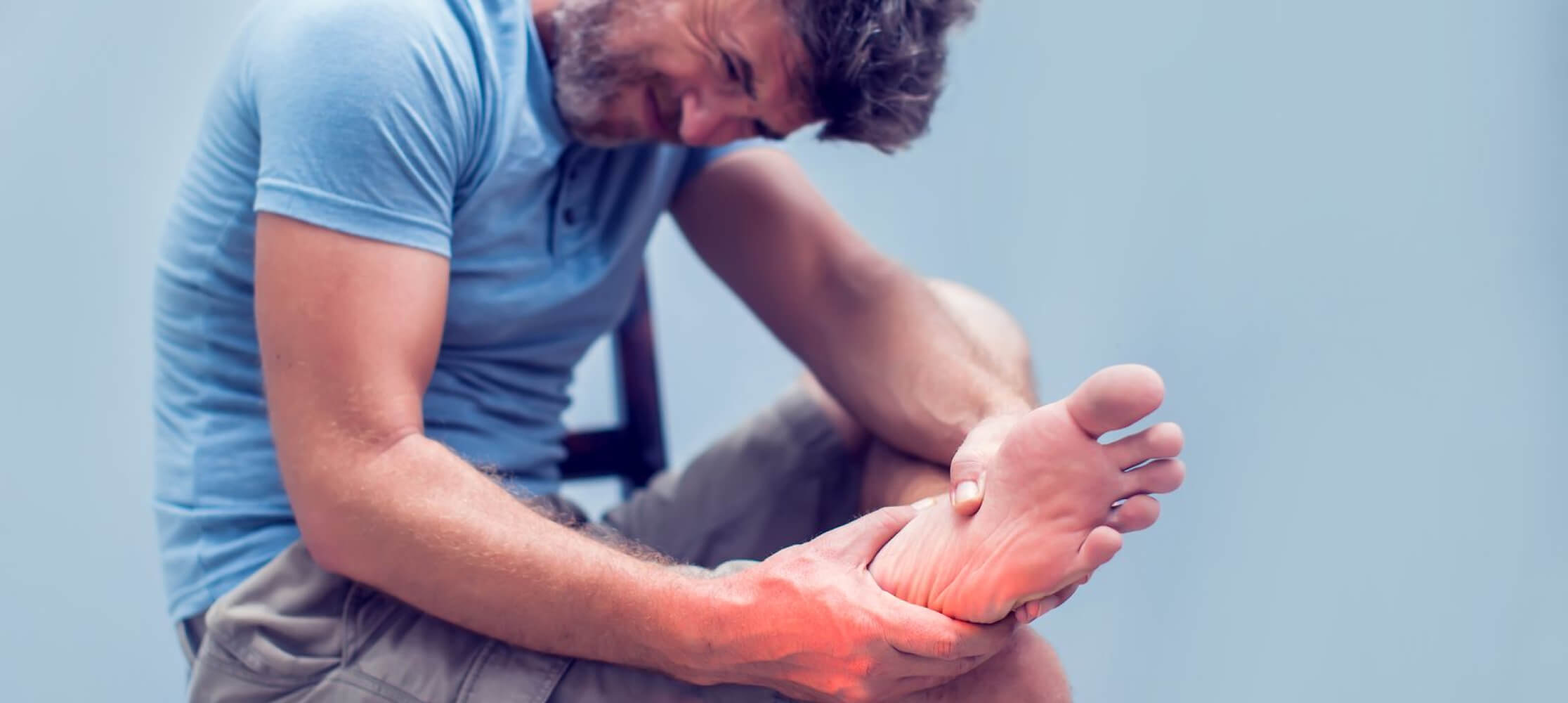 man with nerve pain